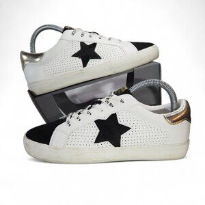 Vintage Havana Gadol Leather Casual Sneakers Women's 7.5 White / Black / Gold
